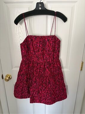 Alice + Olivia Pink Floral Jacquard Mini Dress (6)